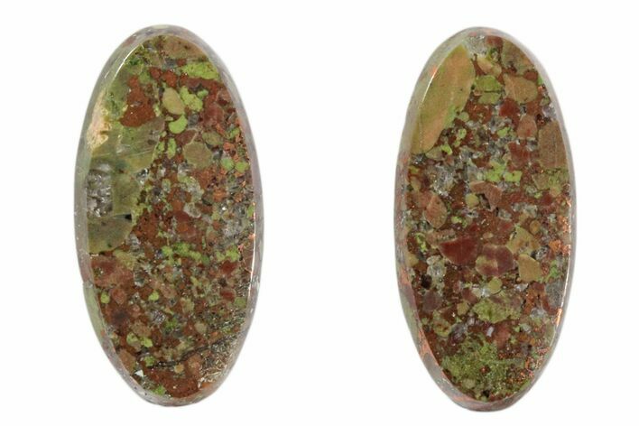 Copper Rose Cabochon Pair #171324